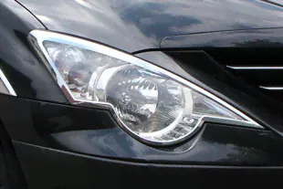 Хромированные накладки на передние фары Autoclover для SsangYong Actyon 2005-2011, SsangYong Actyon Sports 2006-2011 || ссанг йонг актион спорт → SKU: A765
