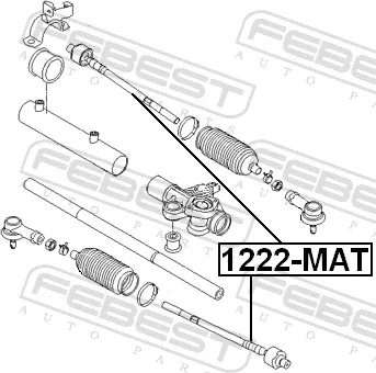 Рулевая тяга Febest для SsangYong Actyon II 2012-2024. Артикул 1222-MAT-2