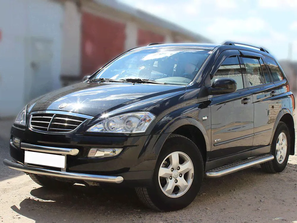SsangYong Kyron 2007 Пороги с листом d-60