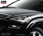 Защита фар прозрачная для SsangYong Kyron (2006-2015) № 236040