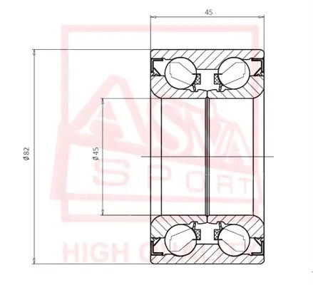 SSANGYONG 41423-21200. Подшипник задней ступицы-0