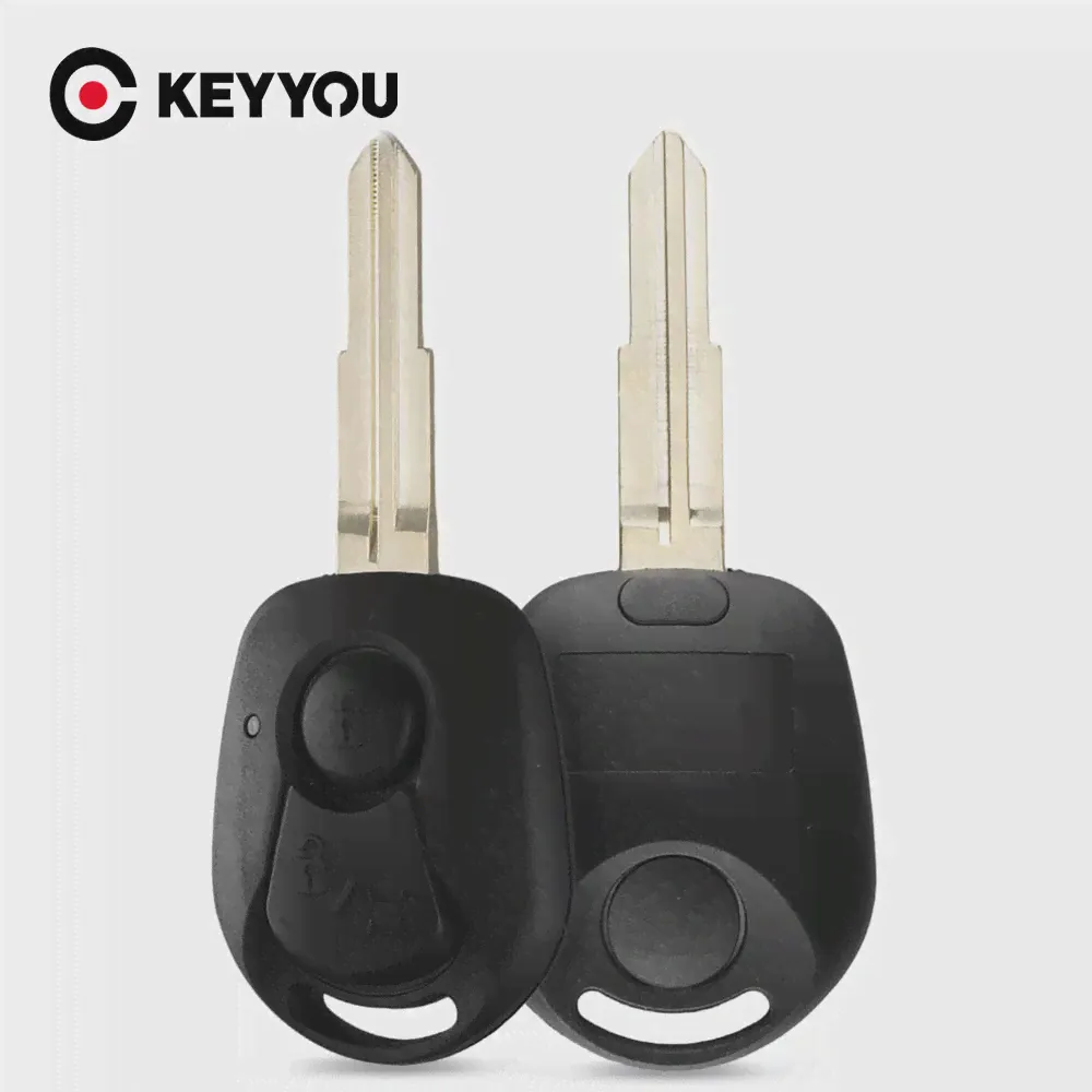 KEYYOU 10 шт. 2 кнопки дистанционный ключ корпус для SSANGYONG ACTYON KYRON REXTON необрезанное лезвие для замены (art.: 7a4e2ad7a)-1