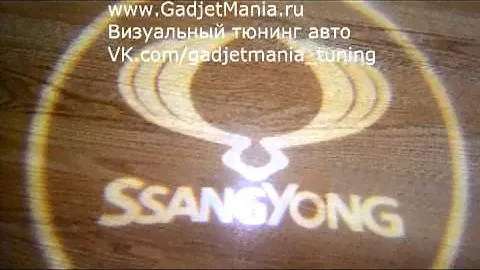 Проекция логотипа в двери SsangYong