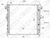 SY0002, Радиатор SsangYong Actyon 05-10 / Actyon Sports 06-12 / Kyron 05-16
