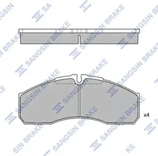 Тормозные колодки Sangsin Hi-Q передние для SsangYong Kyron I 2005-2015. Артикул SP4416