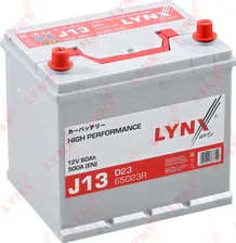 Аккумулятор LYNXauto HIGH PERFORMANCE для SsangYong Kyron I 2010-2015. Артикул J13