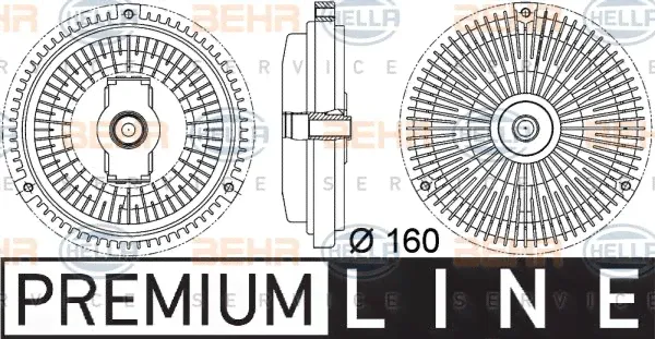 HELLA 8MV 376 757-341. Вискомуфта MB W463/SSANGYONG KYRON/REXTON 2.7/3.2
