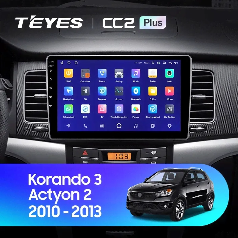 Штатная магнитола Teyes CC2 Plus 4/32 SsangYong Kyron (2005-2011)-0